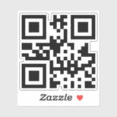 Sticker Coeur ♥ Symbole — Code QR (Feuille)