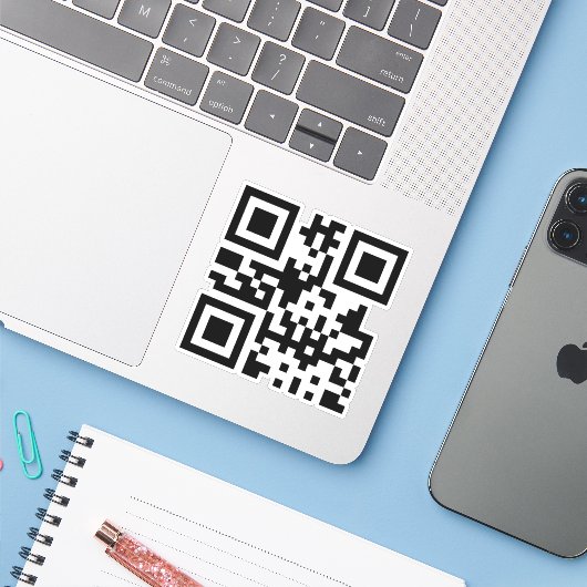 Sticker Coeur ♥ Symbole — Code QR (Ordinateur portable avec iPhone)