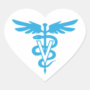 Sticker Cœur Symbole de la médecine vétérinaire