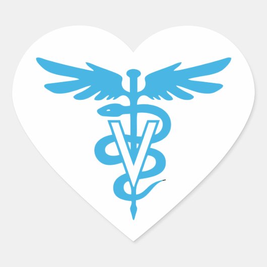 Sticker Cœur Symbole de la médecine vétérinaire (Devant)