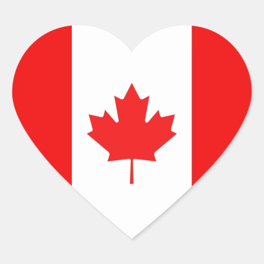 Sticker Cœur Symbole feuille d'érable (Devant)