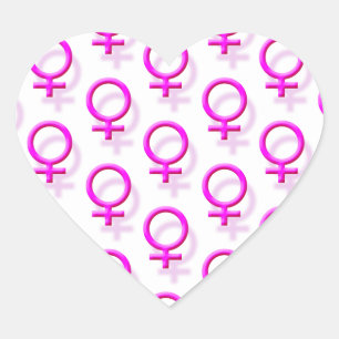 Sticker Cœur Symbole sexuel féminin