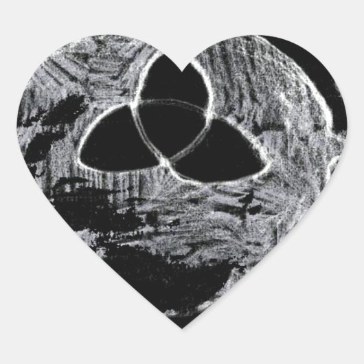 Sticker Cœur symbole wiccan pour les sorcières (Devant)