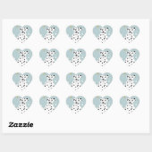 Sticker Cœur Sympa Chien Dalmatien Illustration Abstraite Art (Feuille)