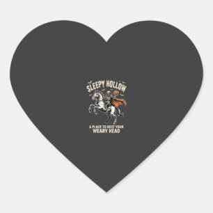 Sticker Cœur T-Shirt Cavalier sans tête Sleepy Hollow Halloween