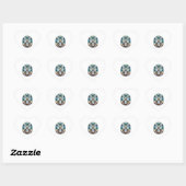 Sticker Cœur T-shirt classique Labrador Steampunk (Feuille)