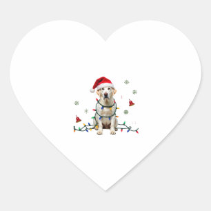Sticker Cœur T-shirt de Noël drôle de chien Boxer blanc Sweater