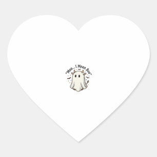 Sticker Cœur T-shirt fantôme de vache mignon Halloween Meugle j