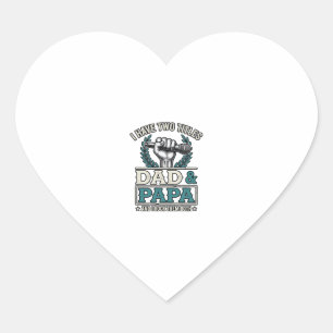 Sticker Cœur T-shirt micro vintage titres Papa et Papa_