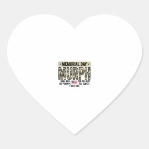 Sticker Cœur T-shirt vector vintage de l'entraînement Murph du 
