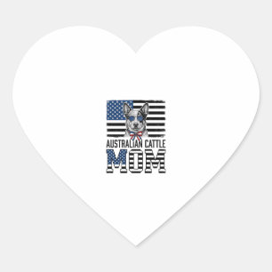 Sticker Cœur T-shirt vintage patriotique Maman Australian Cattl
