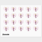 Sticker Cœur T-shirts Blond Female Stick Figure Nurse (Feuille)