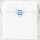 Sticker Cœur T-shirts et cadeaux bleus totalement (Sac)