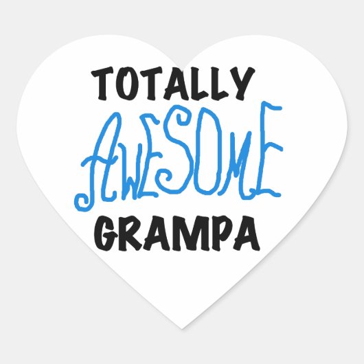 Sticker Cœur T-shirts et cadeaux de Grampa bleu absolument géni (Devant)