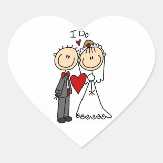 Sticker Cœur T-shirts et cadeaux de mariage Couple I Do