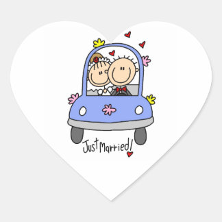Sticker Cœur T-shirts et cadeaux de mariée mariée et de chambre