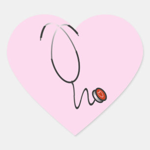 Sticker Cœur T-shirts et cadeaux de stéthoscope