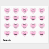 Sticker Cœur T-shirts et cadeaux Gammie Pink totalement géniaux (Feuille)