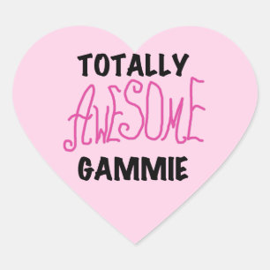 Sticker Cœur T-shirts et cadeaux Gammie Pink totalement géniaux