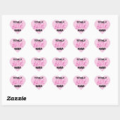Sticker Cœur T-shirts et cadeaux Nana Pink totalement géniaux (Feuille)