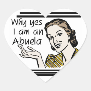 Sticker Cœur T-shirts et cadeaux Retro Abuela