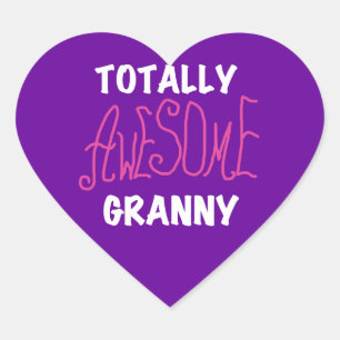 Sticker Cœur T-shirts roses Granny et GIfts absolument géniaux