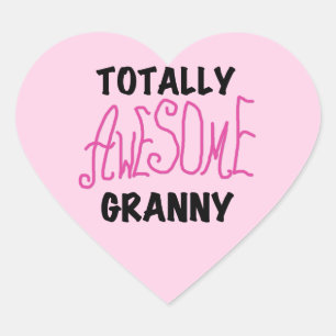 Sticker Cœur T-shirts roses Granny et GIfts absolument géniaux