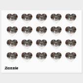 Sticker Cœur Tabby Cat Vous regardez Photo (Feuille)