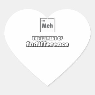 Sticker Cœur Tableau périodique Mm Élément du cookie