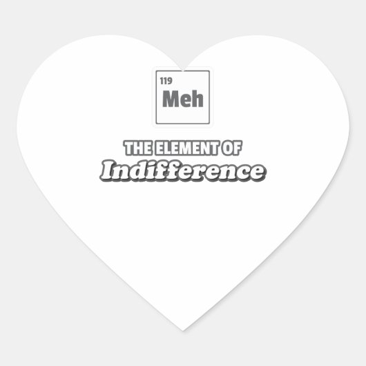 Sticker Cœur Tableau périodique Mm Élément du cookie (Devant)