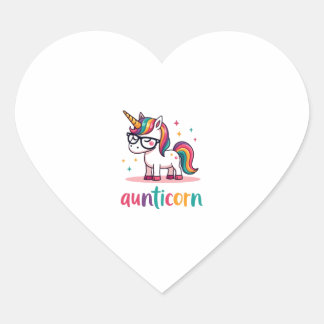 Sticker Cœur Tante Licorne Tante qui fait le dab Unicorn Tatie