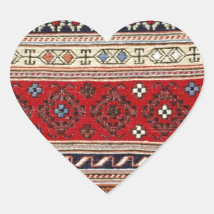 Sticker Cœur Tapis à motif Turc Paix Amour Art Fête Destinée
