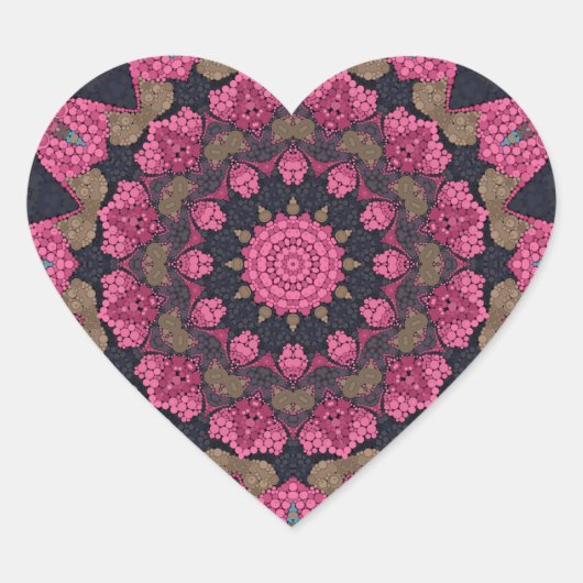 Sticker Cœur Tapis perse (Devant)