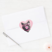 Sticker Cœur Tasse Chat Bubblegum (Enveloppe)