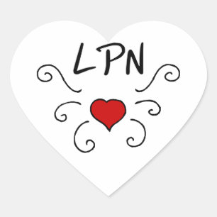 Sticker Cœur Tatouage d'amour pour les infirmières LPN