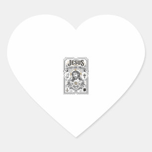 Sticker Cœur Tatouage flash Jésus Christianisme Tatouage flash