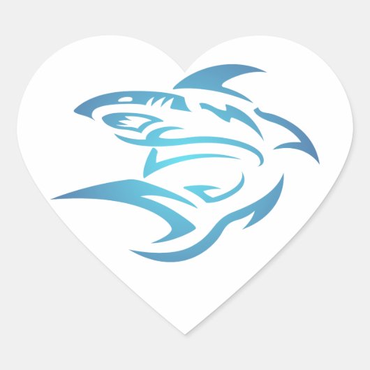 Sticker Cœur Tattoo Hai shark (Devant)