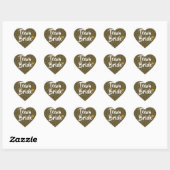 Sticker Cœur Team Bride Gold Heart Parties scintillant (Feuille)