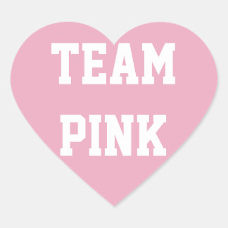 Sticker Cœur TEAM PINK GIRL Baby révéler Sticker, Baby shower