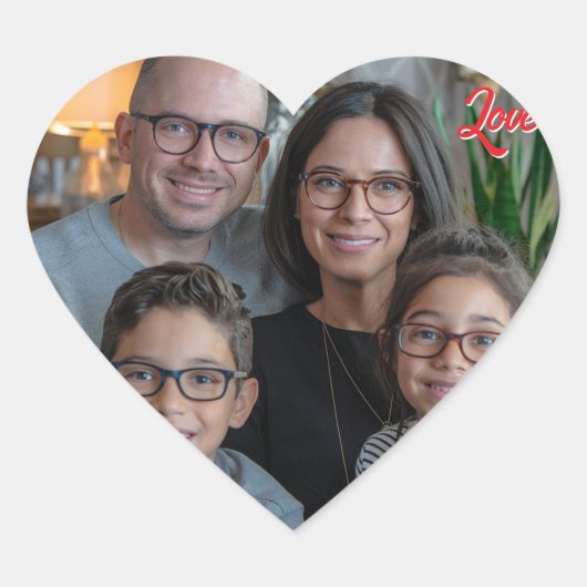 Sticker Cœur télécharger l'image Photo personnalisée Joyeuse Sa (Devant)