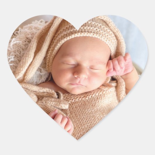 Sticker Cœur Télécharger votre photo (Devant)