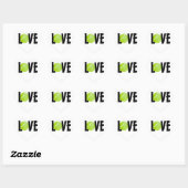 Sticker Cœur Tennis Ball LOVE (Feuille)