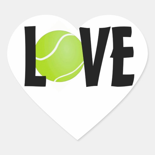 Sticker Cœur Tennis Ball LOVE (Devant)
