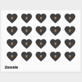 Sticker Cœur Tenues de Halloween Déclaration Conception de Mais (Feuille)
