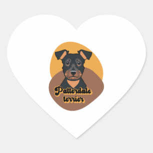 Sticker Cœur Terrier Patterdale