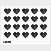 Sticker Cœur Terrier russe noir (Feuille)