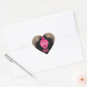 Sticker Cœur Têtes vaudou ~ Grotte (Enveloppe)