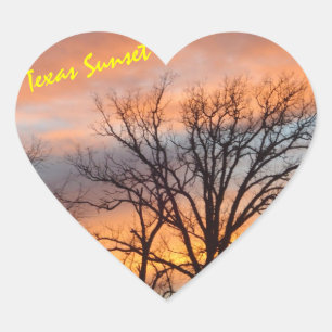 Sticker Cœur Texas Sunset