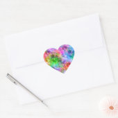 Sticker Cœur Texture chromée (Enveloppe)