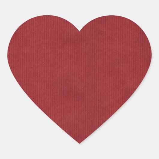 Sticker Cœur Texture papier Kraft détaillée numérisée rouge (Devant)